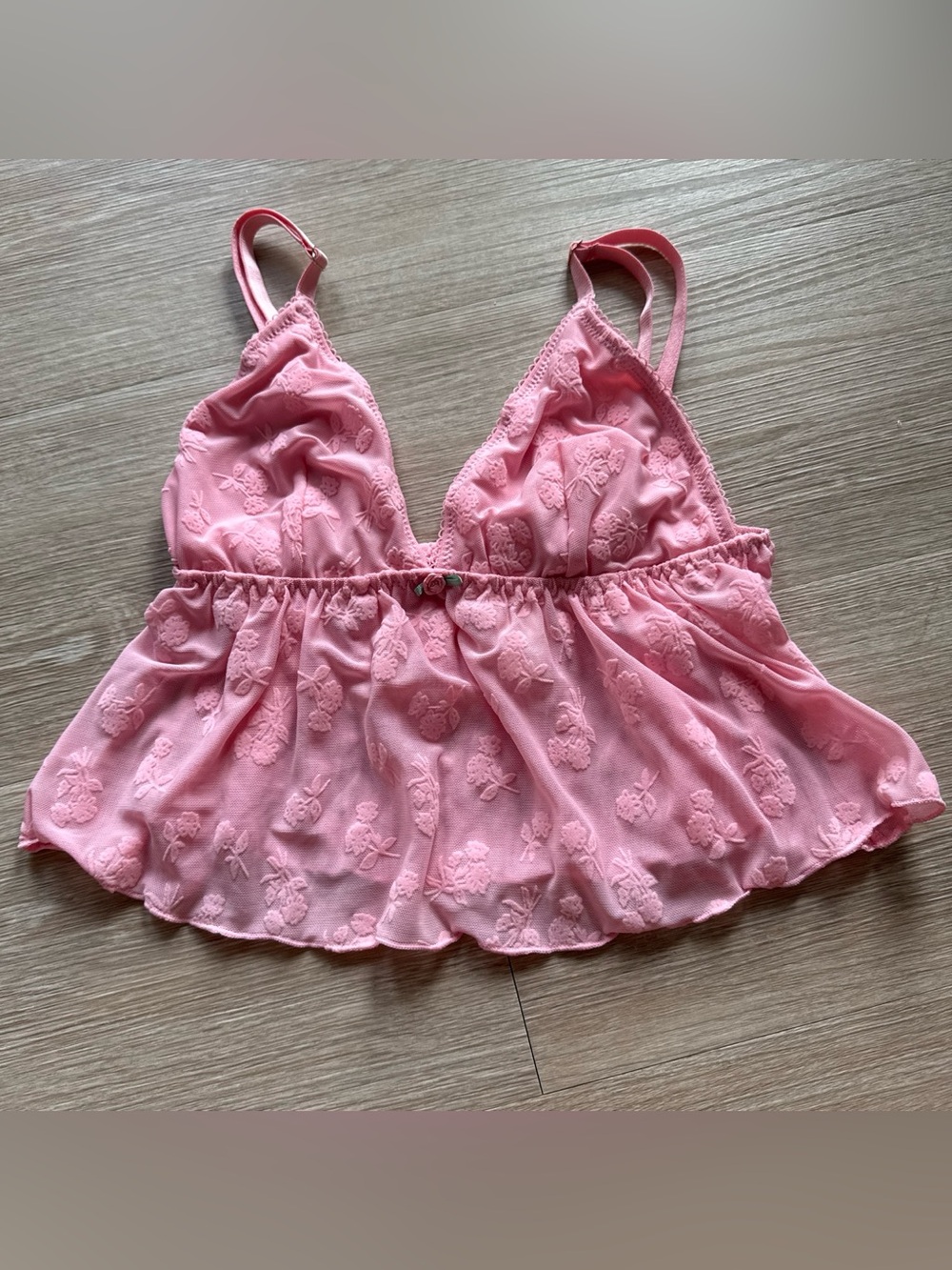 Jessica Simpson Pink Embroidered Chiffon Camisole